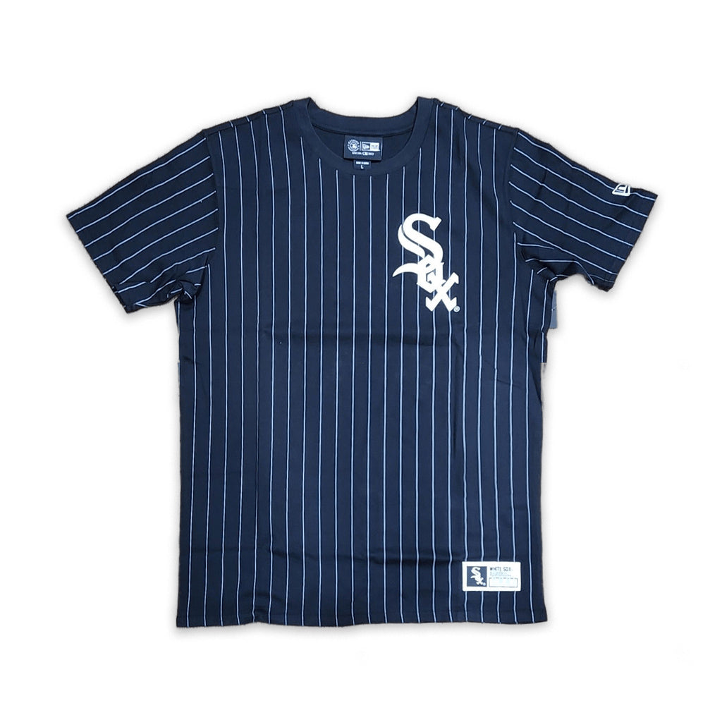 Black Chicago White Sox Gray Pinstripe New Era Short Sleeve T-shirt
