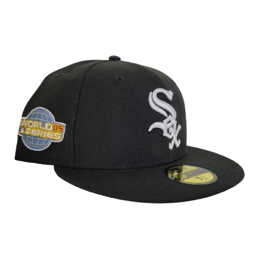 Black Chicago White Sox Green Paisley Bottom 2005 World Series Side Patch New Era 59Fifty Fitted