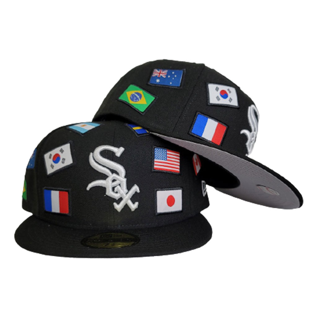 Chicago White Sox MLB FLOCKING White-Black Fitted Hat