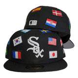 Black Chicago White Sox New Era All Over Flag 59FIFTY Fitted