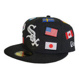 Black Chicago White Sox New Era All Over Flag 59FIFTY Fitted