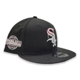 Black Chicago White Sox Paint Drip Pink Bottom 2005 World Series Side Patch New Era 9Fifty Snapback