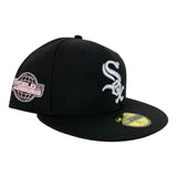 Black Chicago White Sox Pink Paisley Bottom 2005 World Series Side Patch New Era 59Fifty Fitted