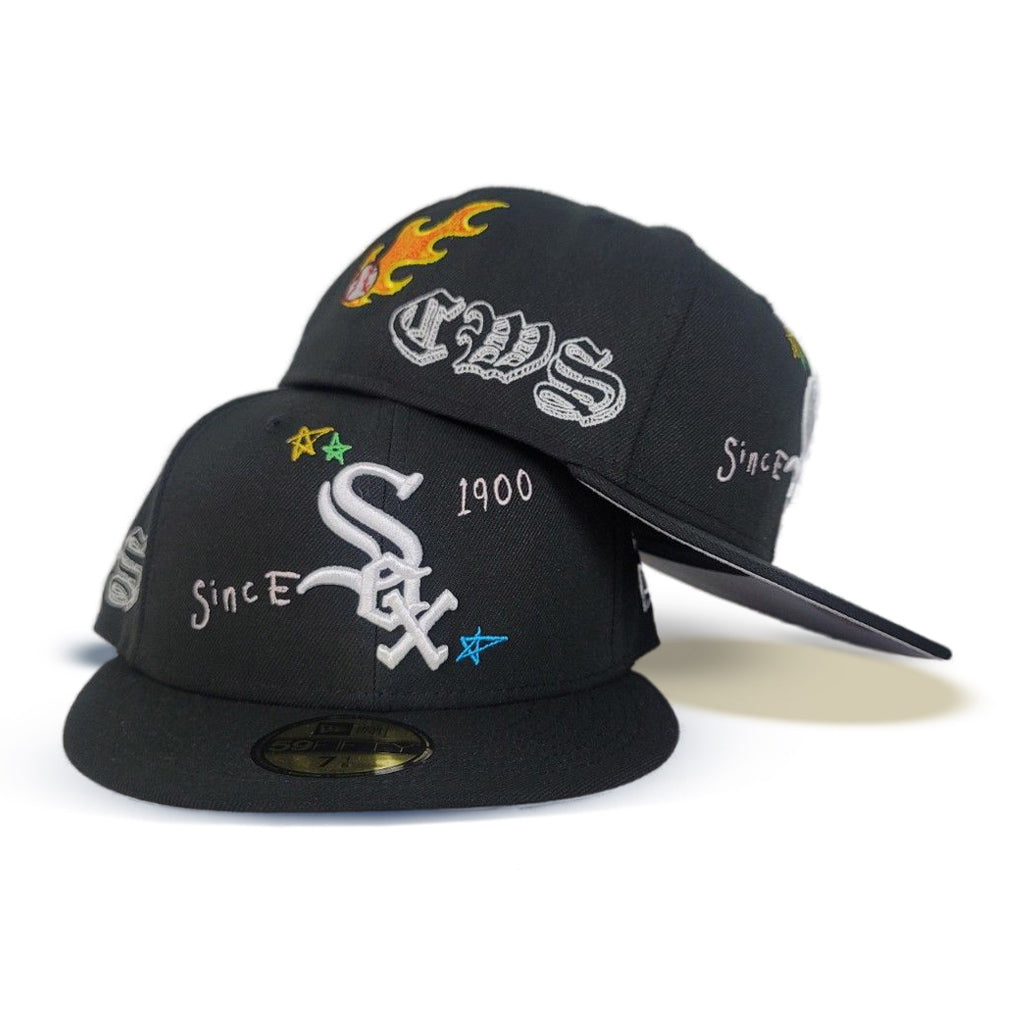 Black Chicago White Sox Scribble New Era 59Fifty Fitted