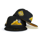 Black Colorado Rockies Yellow Bottom 20th Anniversary Side Patch New Era 59Fifty Fitted