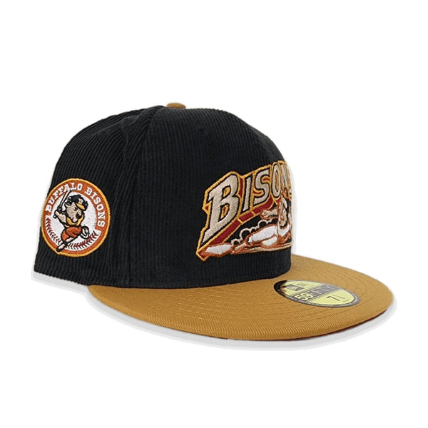 Black Corduroy Buffalo Bisons Panama Tan Visor Burgundy Bottom Buffalo ...