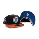 Black Corduroy Calfornia Angels Rust Visor Cardinal Blue Bottom 35th Anniversary Side Patch New Era 59Fifty Fitted