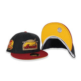 Black Corduroy Houston Astros Brick Red Visor Yellow Bottom 35th Great Years Side Patch New Era 59Fifty Fitted