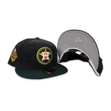 Black Corduroy Houston Astros Dark Green Visor Gray Bottom Minute Maid Park Side Patch New Era 59Fifty Fitted
