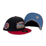 Black Corduroy Houston Astros Red Visor Icy Blue Bottom 35th Great Years Side Patch New Era 59Fifty Fitted