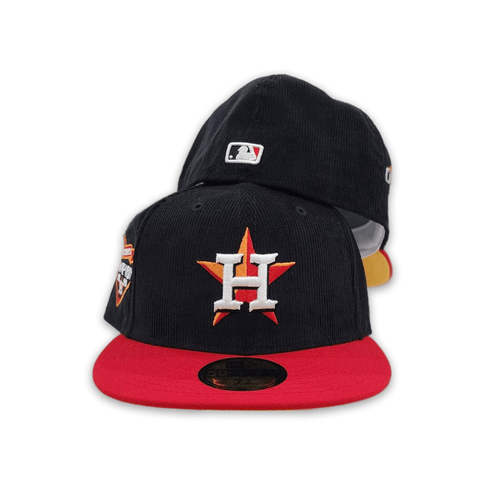 Houston Astros 2022 World Series Champions New Era 59FIFTY Fitted Hat (Black Red Green Under BRIM) 7 3/8