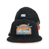 Black Corduroy Houston Astros Visor Orange Bottom 35th Great Years Side Patch New Era 59Fifty Fitted