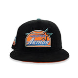 Black Corduroy Houston Astros Visor Orange Bottom 35th Great Years Side Patch New Era 59Fifty Fitted