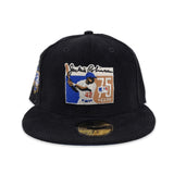 Black Corduroy Jackie Robinson 75th Years Green Bottom 42 Side Patch New Era 59Fifty Fitted