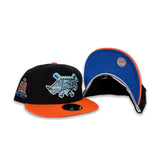 Black Corduroy Los Angeles Angels Orange Visor Sea Blue Bottom 50th Anniversary Side Patch New Era 59Fifty Fitted