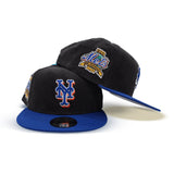 Black Corduroy New York Mets Royal Blue Visor Gray Bottom 40th Anniversary Side Patch 9Fifty Snapback