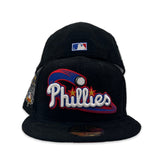Black Corduroy Philadelphia Phillies Red Bottom 1996 All Star Game Side Patch New Era 59Fifty Fitted