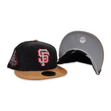 Black Corduroy San Francisco Giants Toast Visor Gray Bottom 2014 World Champions Side Patch New Era 59Fifty Fitted