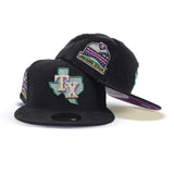 Black Corduroy Texas Rangers Grape Purple Bottom 2020 Inaugural Side Patch New Era 59Fifty Fitted