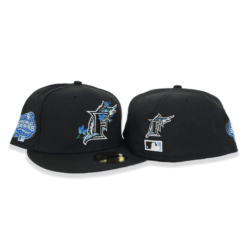 Florida Marlins MLB Blooming Black 59FIFTY Fitted Cap