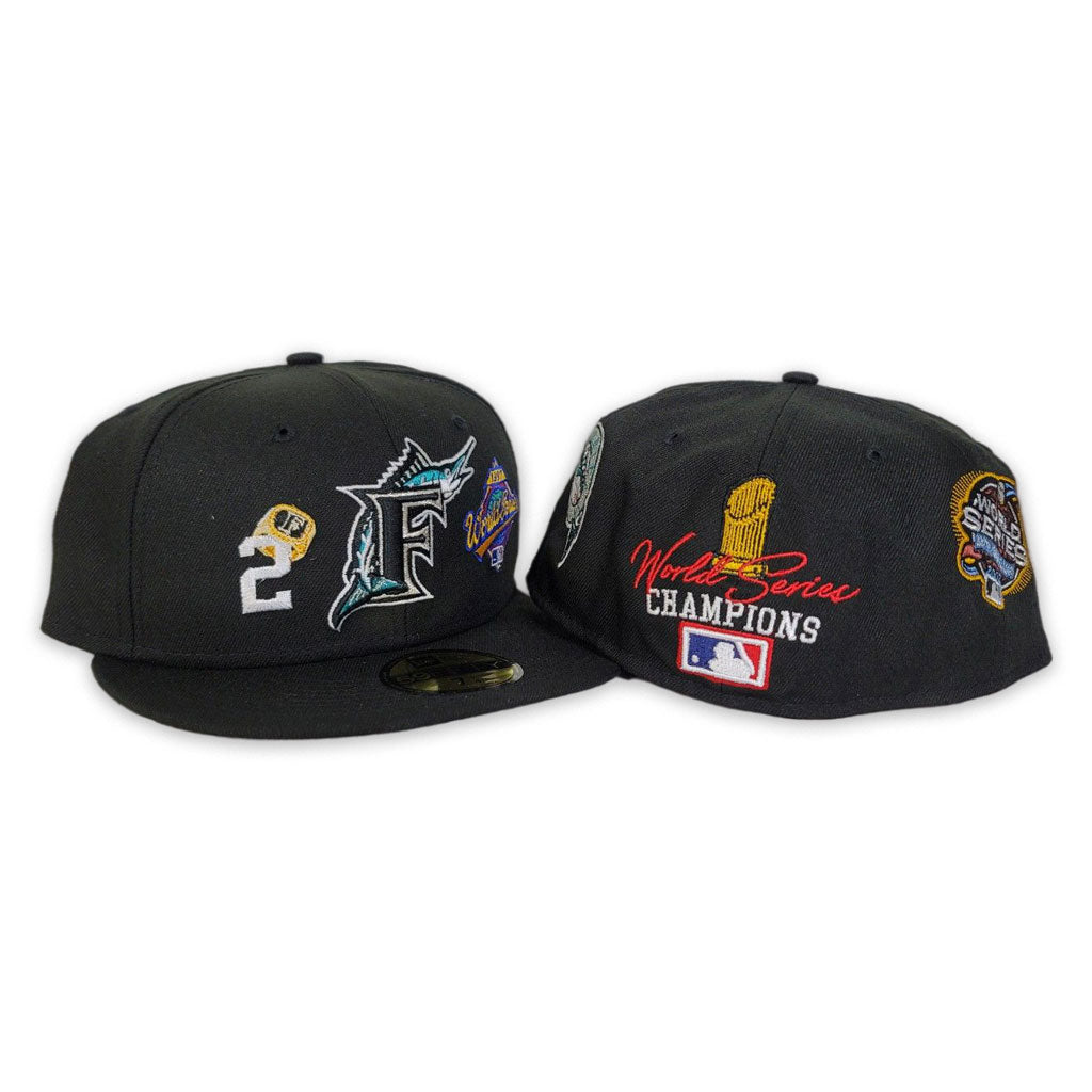 New Era Florida Marlins City Transit Pack 59Fifty Fitted Cap (Black)