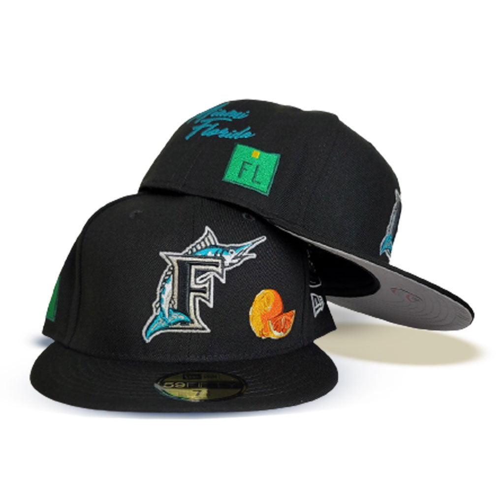 Florida Marlins Navy Sky New Era 59FIFTY Fitted Hat 8