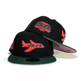 Black Green Visor New York Jets Pink Bottom 50th Season Side Patch New Era 59Fifty Fitted