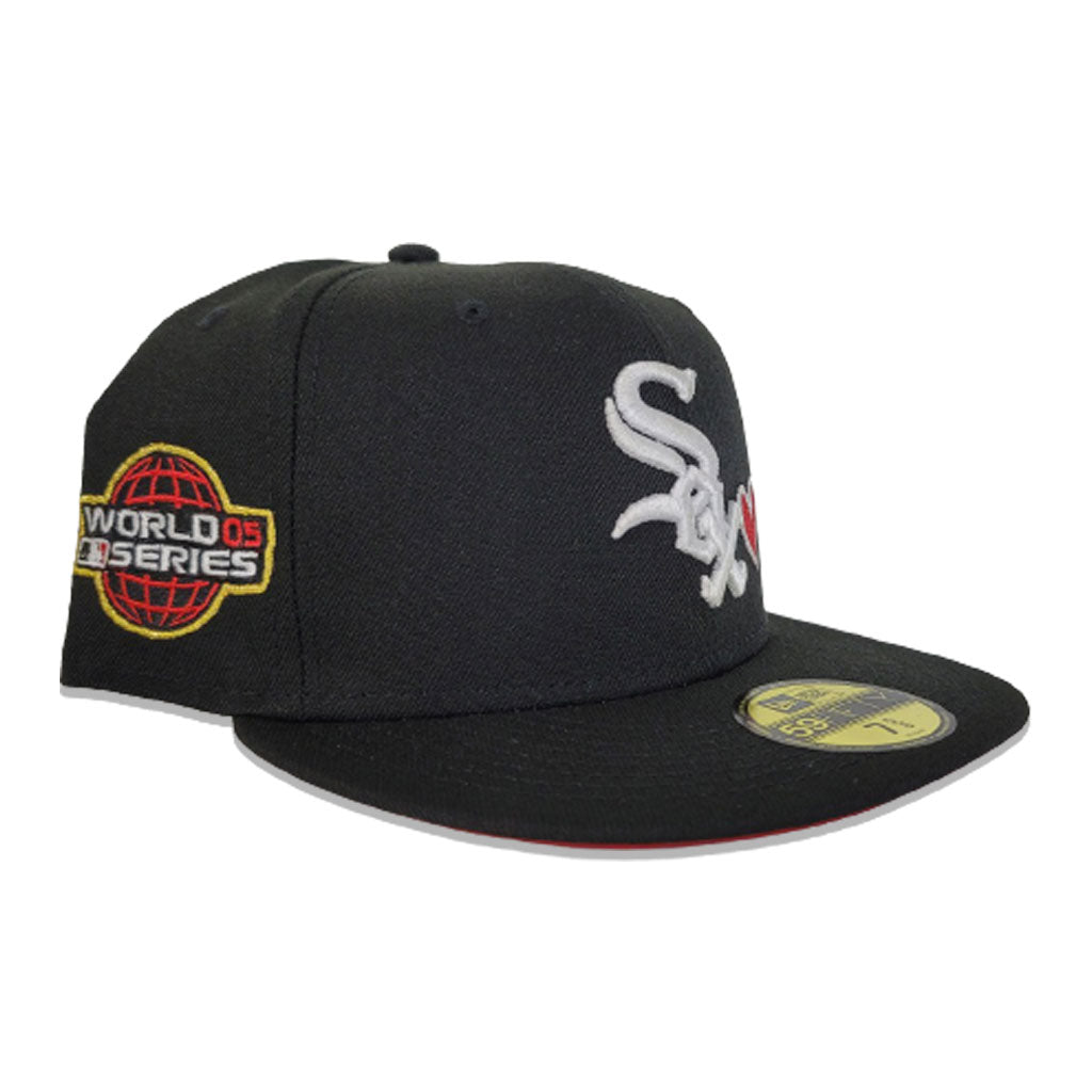 New Era Chicago White Sox Fitted Red Bottom Black White (2005