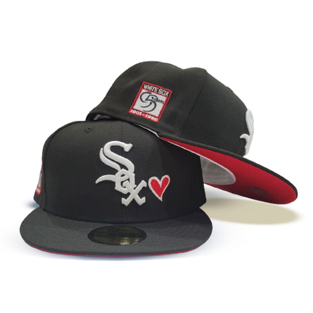 Black Heart Chicago White Sox Red Bottom 95th Anniversary Side patch New  Era 59Fifty Fitted