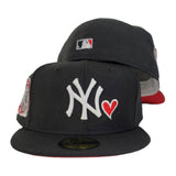 Black Heart New York Yankees Red Bottom 2000 Subway Series New Era 59Fifty Fitted