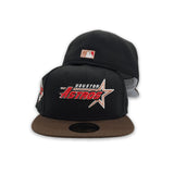Black Houston Astros Brown Visor Gray Bottom Minute Maid Park Side Patch New Era 59Fifty Fitted