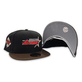 Black Houston Astros Brown Visor Gray Bottom Minute Maid Park Side Patch New Era 59Fifty Fitted