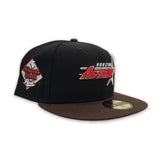 Black Houston Astros Brown Visor Gray Bottom Minute Maid Park Side Patch New Era 59Fifty Fitted