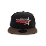 Black Houston Astros Brown Visor Gray Bottom Minute Maid Park Side Patch New Era 59Fifty Fitted