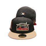 Black Houston Astros Camel Visor Red Bottom 35th Great Years Side Patch New Era 59Fifty Fitted