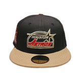 Black Houston Astros Camel Visor Red Bottom 35th Great Years Side Patch New Era 59Fifty Fitted