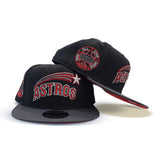 Black Houston Astros Dark Gray Visor Red Bottom 1968 All Star Game Side Patch New Era 9Fifty Snapback