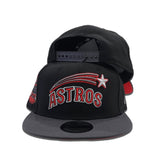 Black Houston Astros Dark Gray Visor Red Bottom 1968 All Star Game Side Patch New Era 9Fifty Snapback