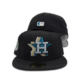 Black Houston Astros Gray Bottom Minute Maid Park Side Patch New Era 59Fifty Fitted