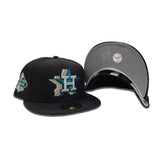 Black Houston Astros Gray Bottom Minute Maid Park Side Patch New Era 59Fifty Fitted