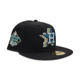 Black Houston Astros Gray Bottom Minute Maid Park Side Patch New Era 59Fifty Fitted