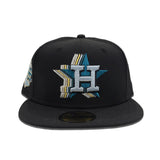 Black Houston Astros Gray Bottom Minute Maid Park Side Patch New Era 59Fifty Fitted