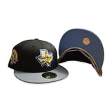 Black Houston Astros Gray Visor Icy Blue Bottom 45th Anniversary Side Patch New Era 59Fifty Fitted