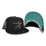 Black Houston Astros Mint Green Bottom 35th Anniversary Side Patch New Era 59Fifty Fitted