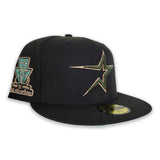 Black Houston Astros Mint Green Bottom 35th Anniversary Side Patch New Era 59Fifty Fitted