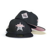 Black Houston Astros Paint Drip Pink Bottom 2017 World Series Side Patch New Era 59Fifty Fitted