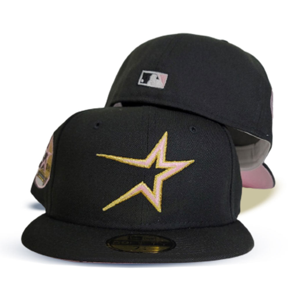 EXCLUSIVE NEW ERA 59FIFTY MLB HOUSTON ASTROS 35 YEARS BLACK CORD / WHEAT UV  FITTED CAP