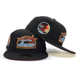 Black Houston Astros Red Bottom 35th Great Years Side Patch New Era 59Fifty Fitted