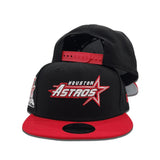 Black Houston Astros Red Visor Gray Bottom 35th Great Years Side Patch New Era 9Fifty Snapback