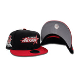 Black Houston Astros Red Visor Gray Bottom 35th Great Years Side Patch New Era 9Fifty Snapback